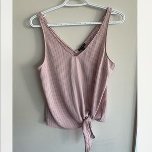 Tie-Up Striped Blouse